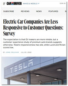 Car & Driver Electric-Car Companies Are Less Responsive to Customer Questions: Survey