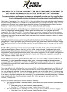 Press Release: POLARIS INC'S INDIAN MOTORCYCLE DEALERS RANKED HIGHEST IN 2023 STUDY MEASURING RESPONSE TO WEBSITE CUSTOMERS Powersports industry performance has improved substantially over the past five years, but there is now a large gap in customer treatment between top ranked brands and the others