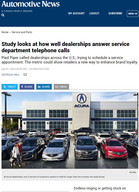 Automotive News Study looks at how well dealerships answer service department telephone calls