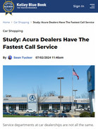 KBB.com Study: Acura Dealers Have The Fastest Call Service