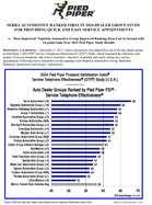 Press Release: SERRA AUTOMOTIVE RANKED FIRST IN 2024 DEALER GROUP STUDY FOR PROVIDING QUICK AND EASY SERVICE APPOINTMENTS Most Improved: Napleton Automotive Group Improved Ranking from Last to Second with 14-point Gain Over 2023 Pied Piper Study Results