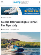 Boating Industry Sea-Doo dealers rank highest in 2024 Pied Piper study