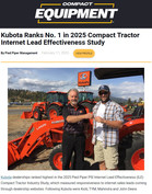 Compact Equipment Kubota Ranks No. 1 in 2025 Compact Tractor Internet Lead Effectiveness Study