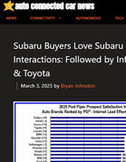 Auto Connected Car News Subaru Buyers Love Subaru Web Interactions: Followed by Infiniti, Acura & Toyota
