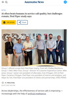 Automotive News AI often beats humans in service call quality, but challenges remain, Pied Piper study says