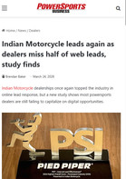 Powersports Business Indian Motorcycle leads again as dealers miss half of web leads, study finds